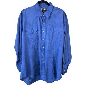 Vintage Flying R Ranchwear Pearl Snap Western Rodeo Cowboy Shirt Mens‎ XLarge
